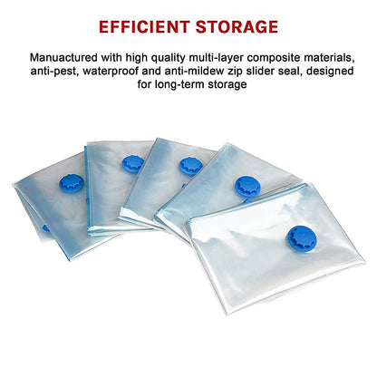 Vacuum Bags Clothes Sealed Clothing Bag Travel Compact Storage Space Saver x12 V63-823771