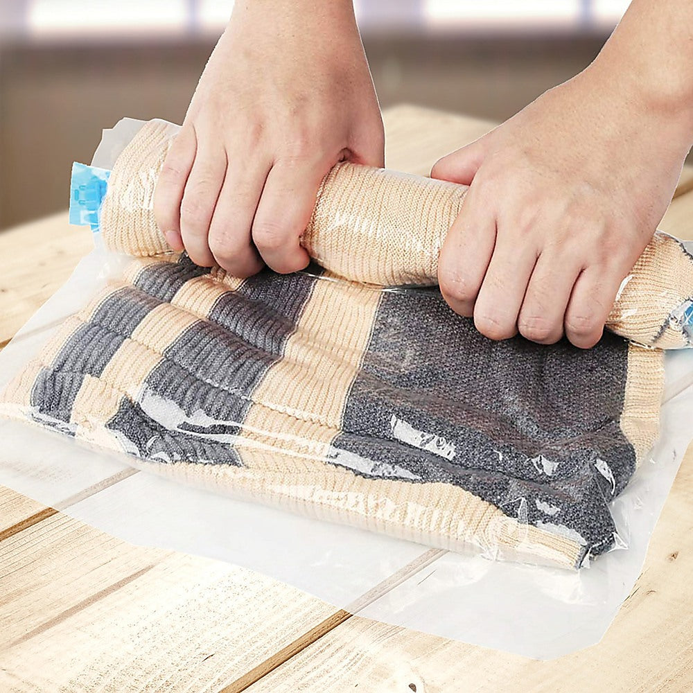 Travel Space Saver Saving Hand Roll Up Roller Seal No Vacuum Storage Bag x20 V63-823791