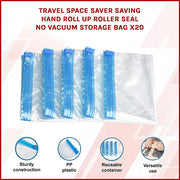 Travel Space Saver Saving Hand Roll Up Roller Seal No Vacuum Storage Bag x20 V63-823791