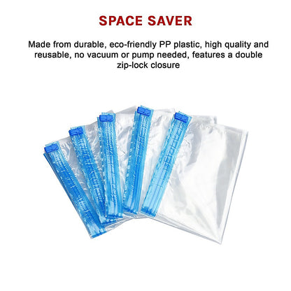 Travel Space Saver Saving Hand Roll Up Roller Seal No Vacuum Storage Bag x20 V63-823791