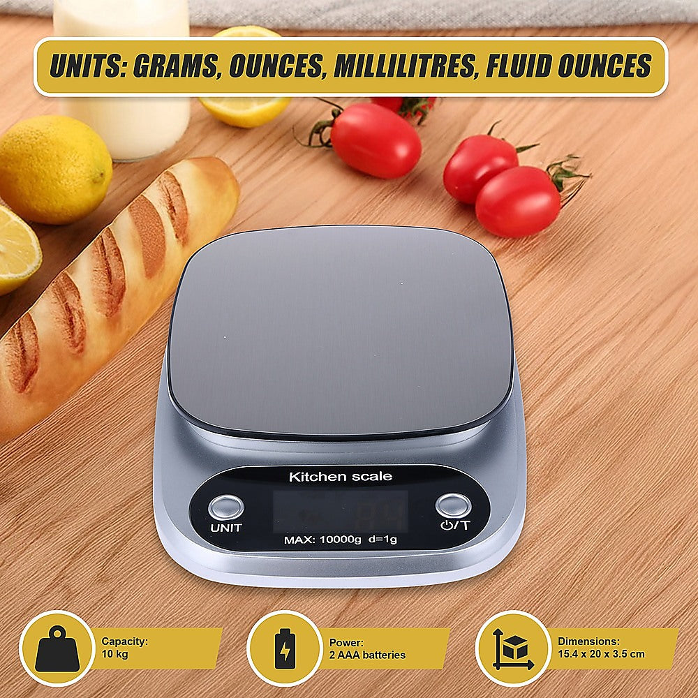 Digital Kitchen Scale LCD Electronic Postal Food Weight Scales 10kg/1g V63-823801