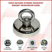 112Kg Salvage Strong Recovery Magnet Neodymium Hook V63-823831