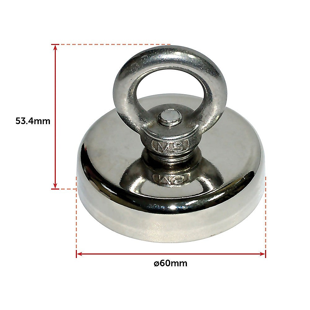 112Kg Salvage Strong Recovery Magnet Neodymium Hook V63-823831