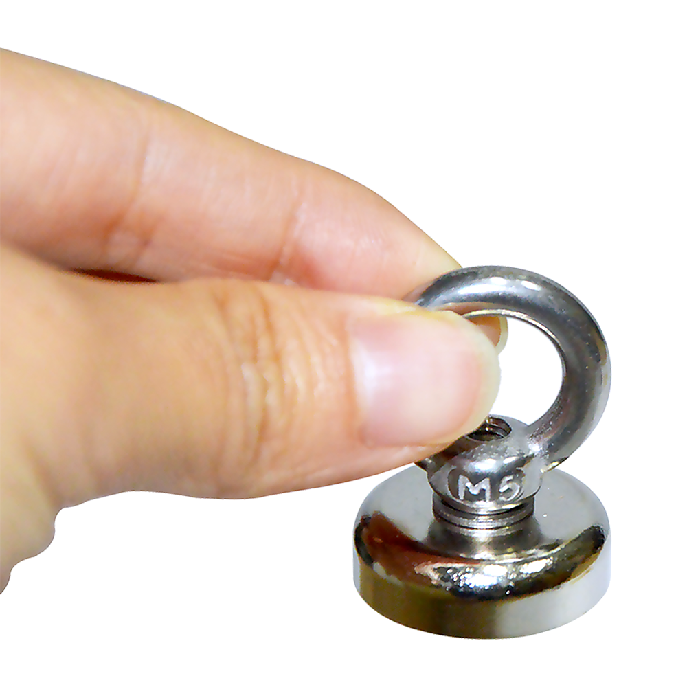 12Kg SALVAGE Strong MAGNET N52 Neodymium Eyebolt Circular Ring V63-823841