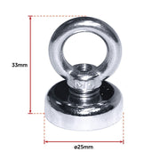 12Kg SALVAGE Strong MAGNET N52 Neodymium Eyebolt Circular Ring V63-823841