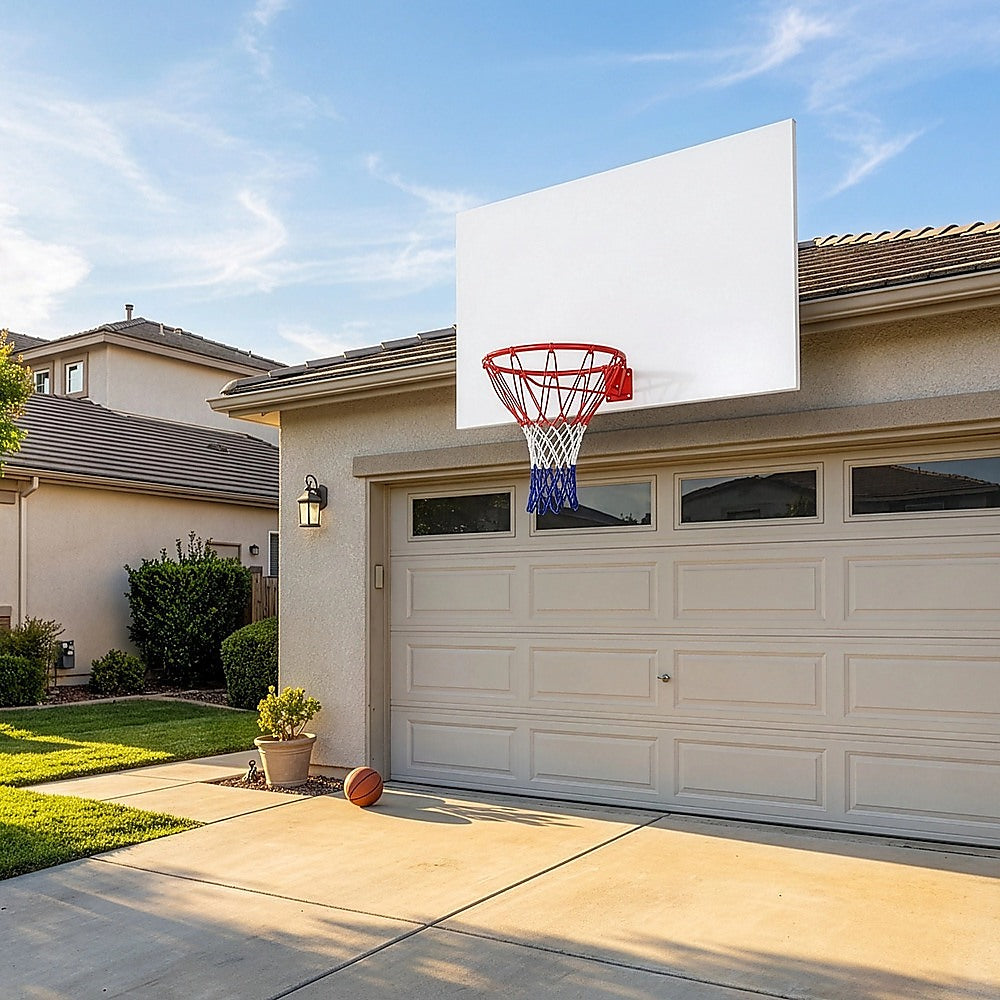 Pro Size Wall Mounted Basketball Hoop Ring Goal Net Rim Dunk Shooting Outdoor V63-823851