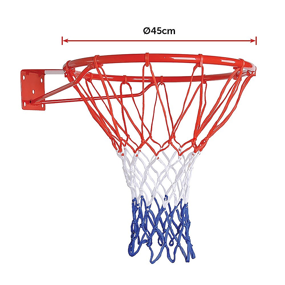 Pro Size Wall Mounted Basketball Hoop Ring Goal Net Rim Dunk Shooting Outdoor V63-823851