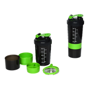 2x Protein Shaker Bottle Set - 3-in-1 Smart Blender Mixer Cup for Gym & Fitness V63-823861