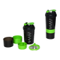2x Protein Shaker Bottle Set - 3-in-1 Smart Blender Mixer Cup for Gym & Fitness V63-823861