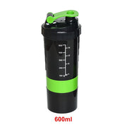 2x Protein Shaker Bottle Set - 3-in-1 Smart Blender Mixer Cup for Gym & Fitness V63-823861