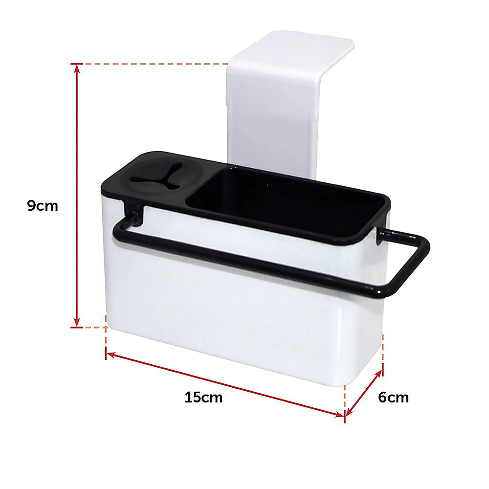 Sink Aid Self Draining Caddy Kitchen Sponges Brush Soap V63-823871
