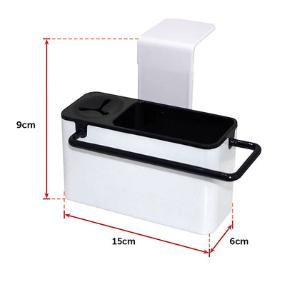 Sink Aid Self Draining Caddy Kitchen Sponges Brush Soap V63-823871