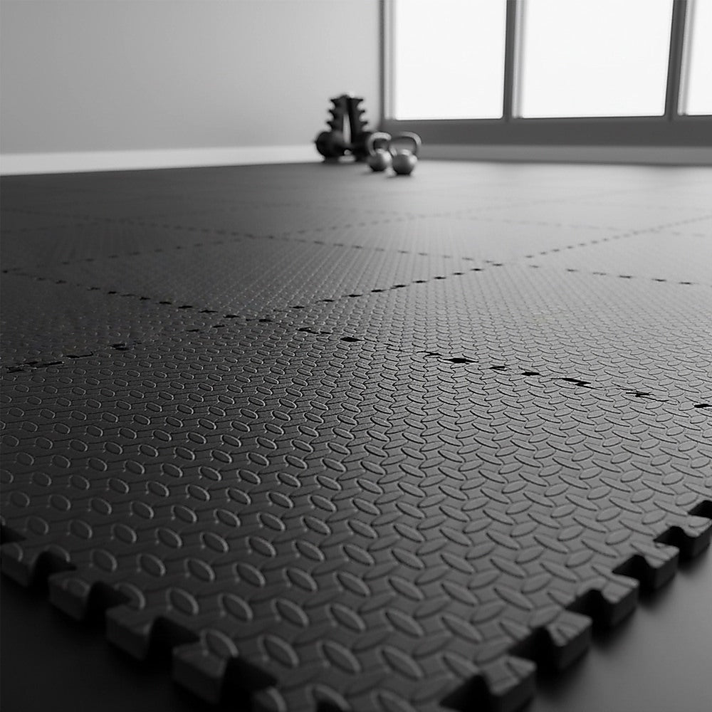 12 Tiles EVA Rubber Foam Gym Mat 60x60cm - 2.5cm Thick Fitness Flooring Set V63-823881