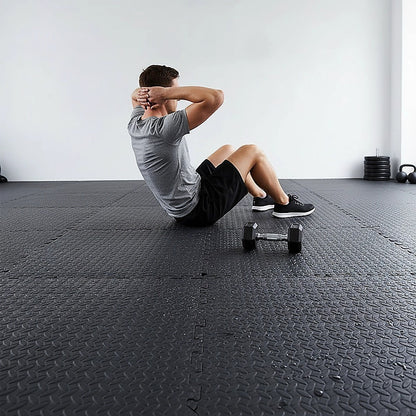 12 Tiles EVA Rubber Foam Gym Mat 60x60cm - 2.5cm Thick Fitness Flooring Set V63-823881