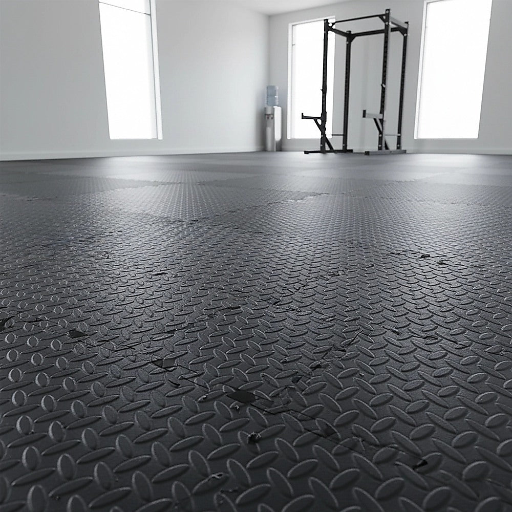 12 Tiles EVA Rubber Foam Gym Mat 60x60cm - 2.5cm Thick Fitness Flooring Set V63-823881