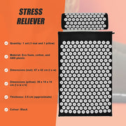 Massage Acupressure Yoga Mat With Pillow Sit Mats Cut Pain Stress Soreness V63-823891