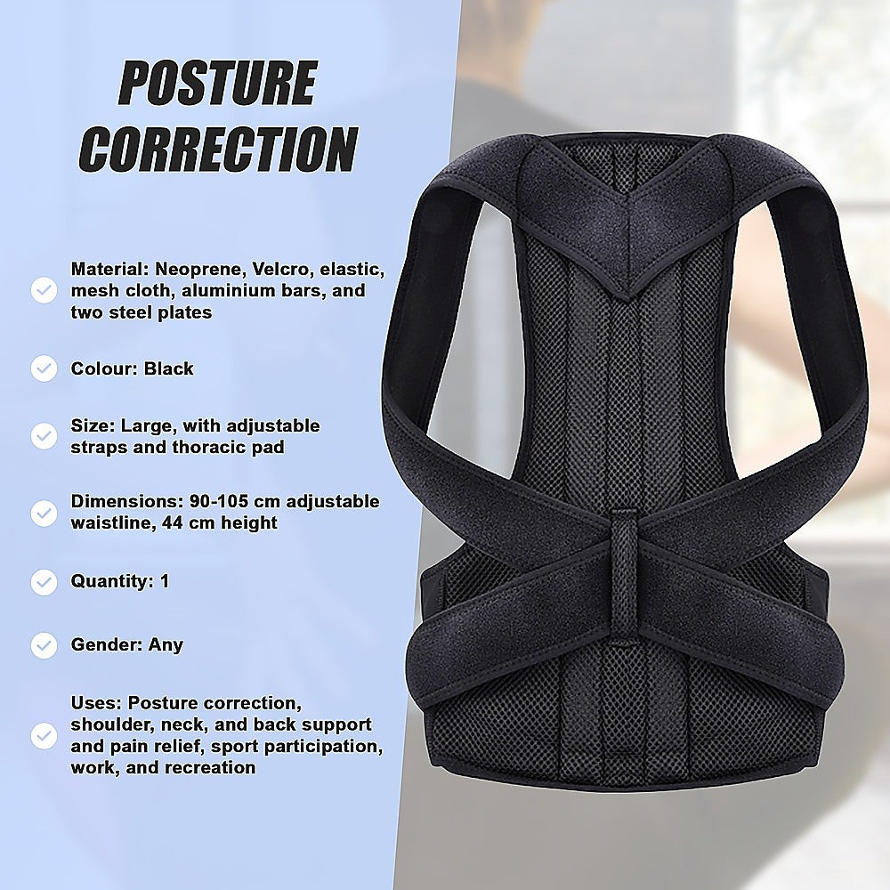 Lower Back Brace Unisex Posture Corrector Lumbar Support - Large V63-823901