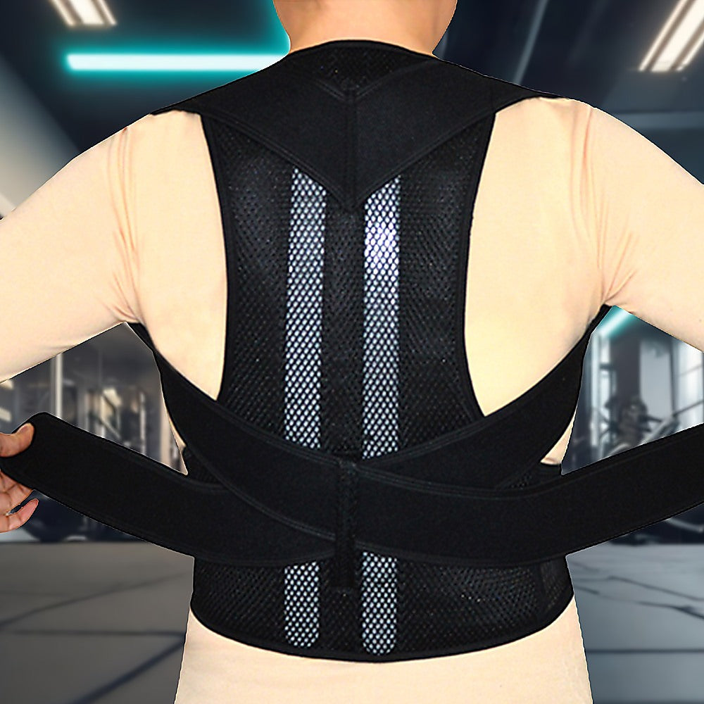 Lower Back Brace Unisex Posture Corrector Lumbar Support - Medium V63-823911