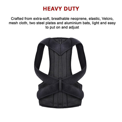 Lower Back Brace Unisex Posture Corrector Lumbar Support - Medium V63-823911