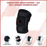 Hinged Knee Brace Support ~ ACL MCL ligament Runner's Knee V63-823931