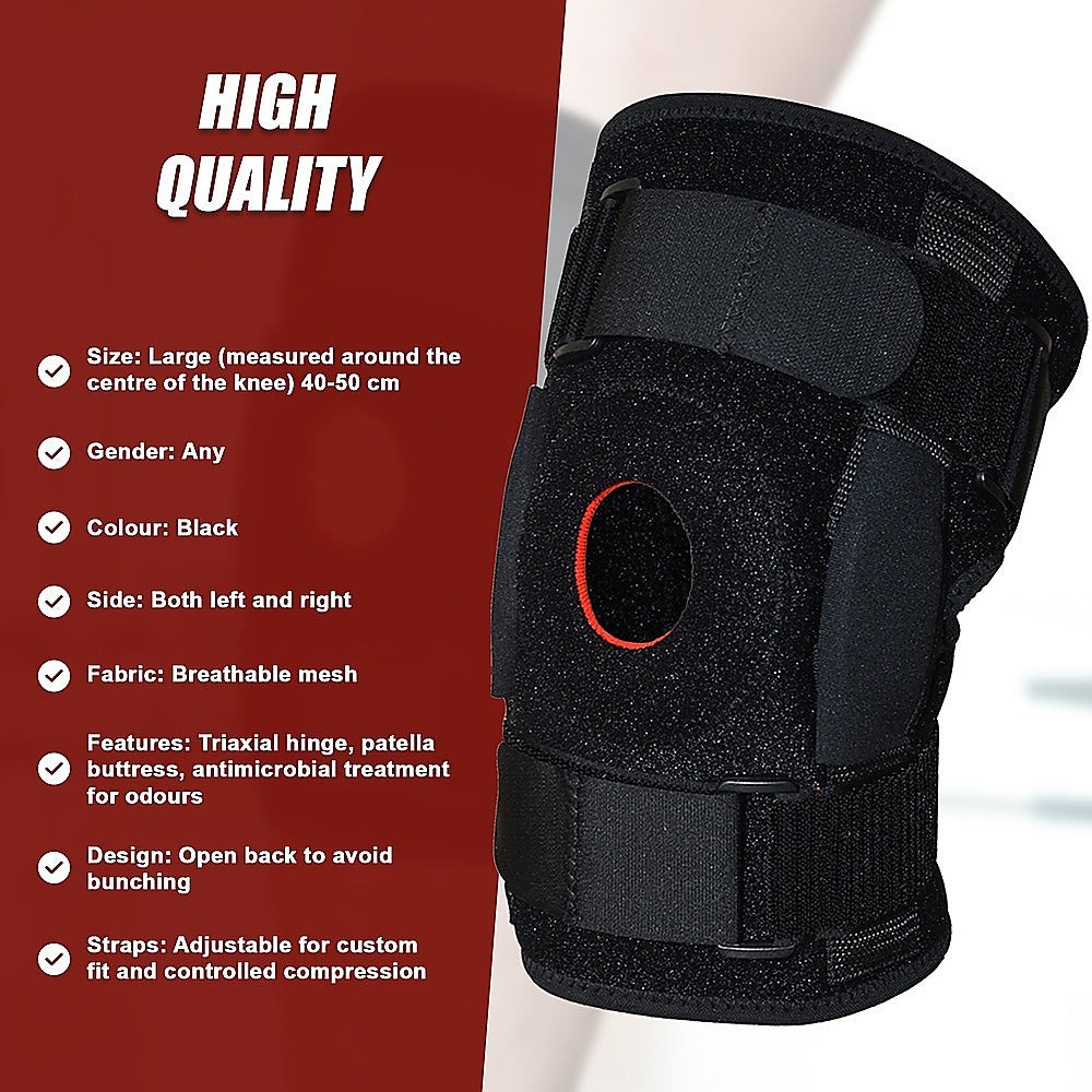 Hinged Knee Brace Support ~ ACL MCL ligament Runner's Knee V63-823931