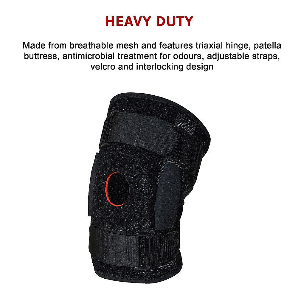 Hinged Knee Brace Support ~ ACL MCL ligament Runner's Knee V63-823931