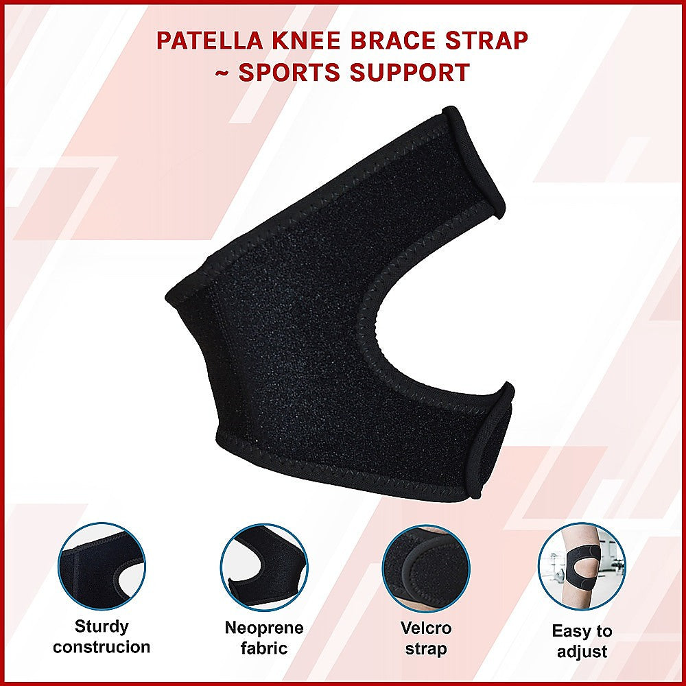 Patella Knee Brace Strap - Adjustable Sports Support V63-823941