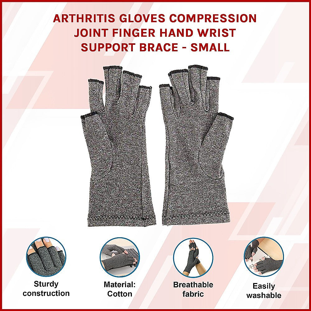 Arthritis Gloves Compression Joint Finger Hand Wrist Support Brace - Small V63-823961
