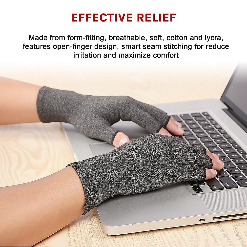 Arthritis Gloves Compression Joint Finger Hand Wrist Support Brace - Large V63-823981