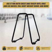 Heavy Duty Parallette Bars - Push Up & Core Strength Training Stands for Home Gym V63-824011