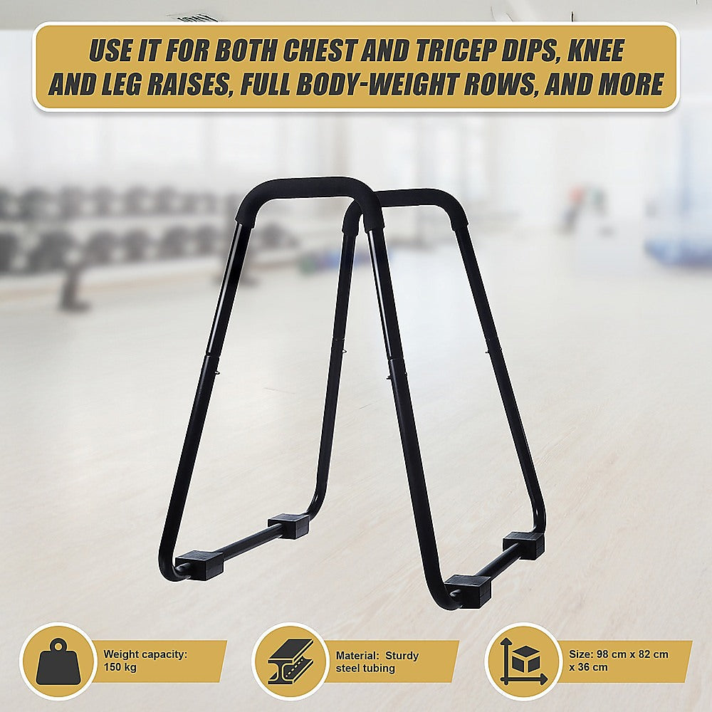 Heavy Duty Parallette Bars - Push Up & Core Strength Training Stands for Home Gym V63-824011