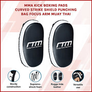 MMA Kick Boxing Pads Curved Strike Shield Muay Thai Punching Focus Pad V63-824061