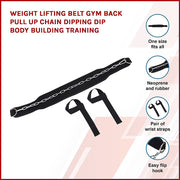 Weight Lifting Belt Gym Back Pull Up Chain Dipping Dip Body Building Training V63-824091