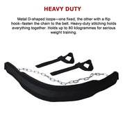 Weight Lifting Belt Gym Back Pull Up Chain Dipping Dip Body Building Training V63-824091