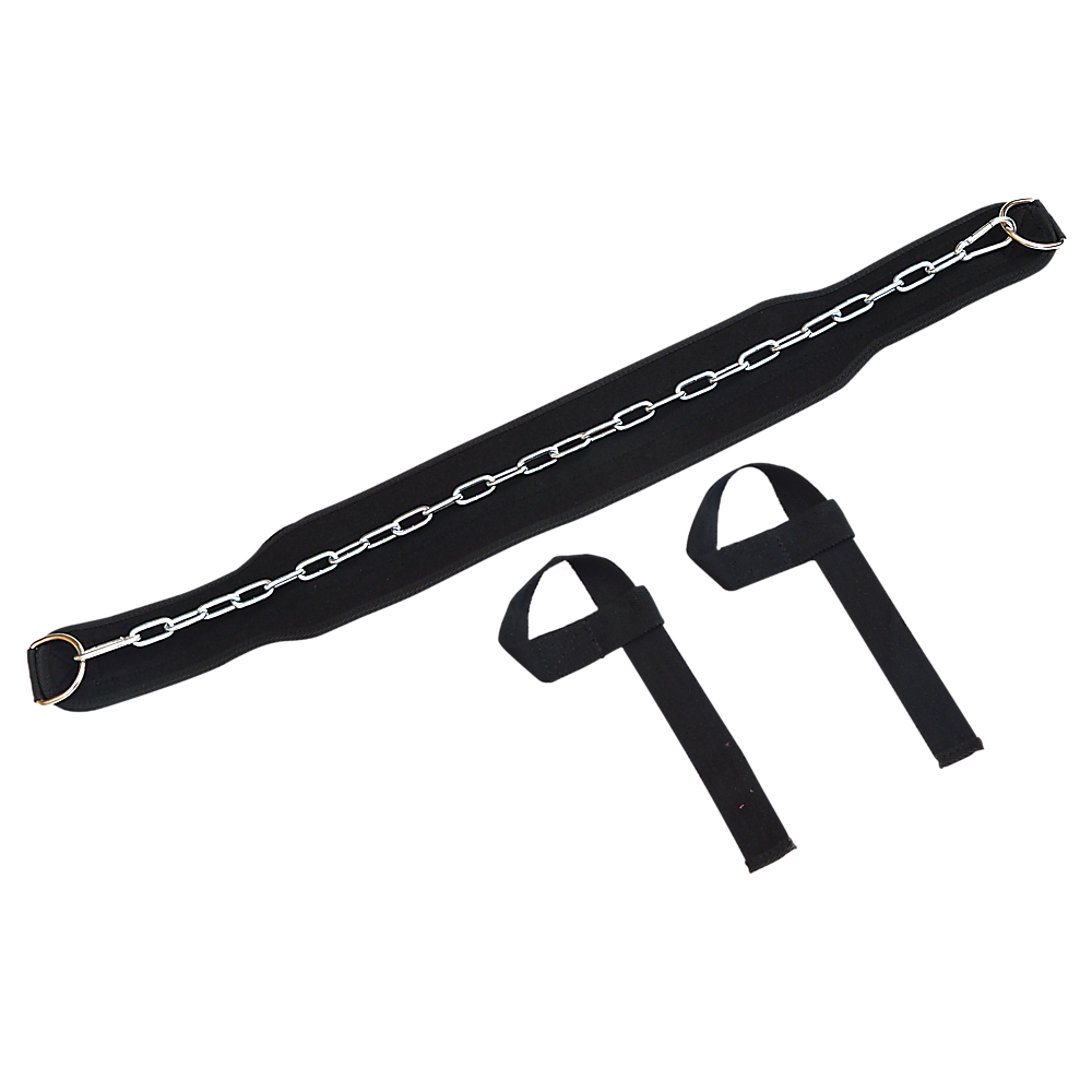 Weight Lifting Belt Gym Back Pull Up Chain Dipping Dip Body Building Training V63-824091