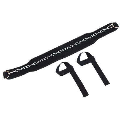 Weight Lifting Belt Gym Back Pull Up Chain Dipping Dip Body Building Training V63-824091