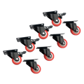 8 x 2" Polyurethane Castor Wheels - Swivel and 4 with brake V63-824101