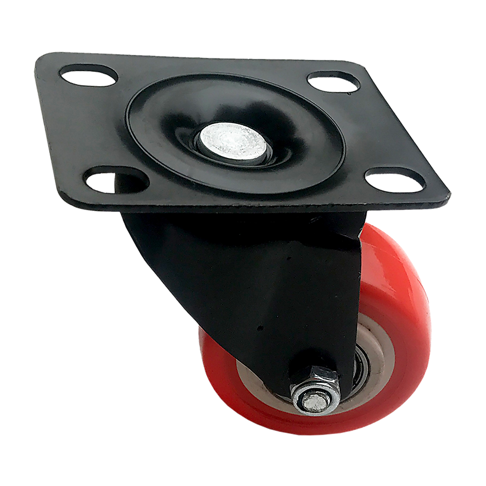 8 x 2" Polyurethane Castor Wheels - Swivel and 4 with brake V63-824101