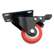 8 x 2" Polyurethane Castor Wheels - Swivel and 4 with brake V63-824101