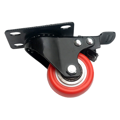 8 x 2" Polyurethane Castor Wheels - Swivel and 4 with brake V63-824101