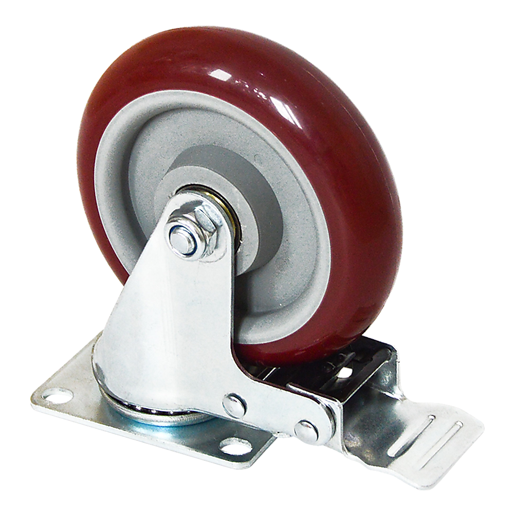 4 X 5" Heavy Duty 400kg Swivel Castor Wheels Trolley Furniture Caster All Brake V63-824111