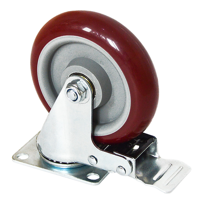 4 X 5" Heavy Duty 400kg Swivel Castor Wheels Trolley Furniture Caster All Brake V63-824111