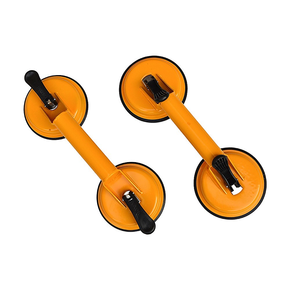 2x 100kg Aluminum Alloy Double Locking Suction Cup Glazer Glass Sucker Lifter V63-824131