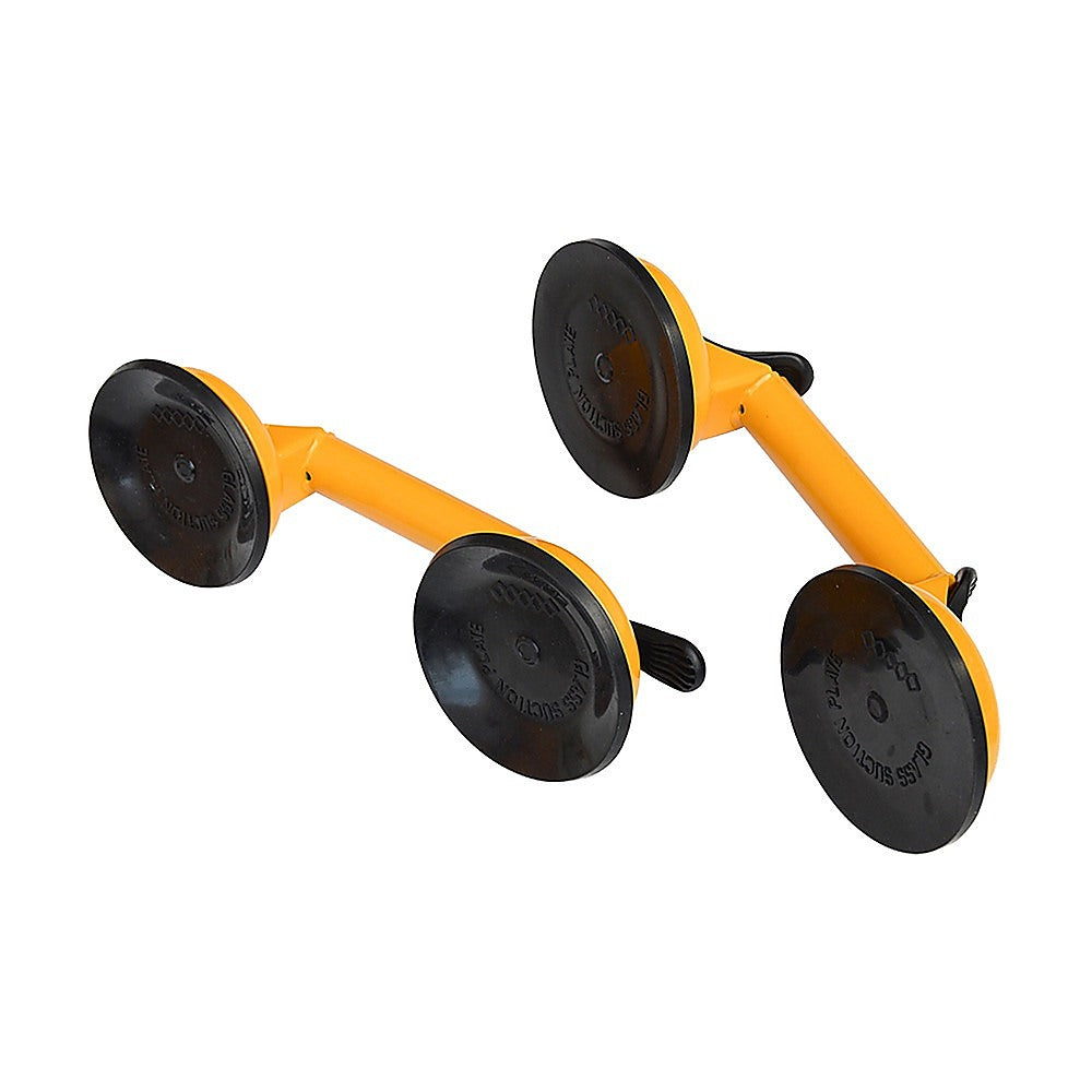 2x 100kg Aluminum Alloy Double Locking Suction Cup Glazer Glass Sucker Lifter V63-824131