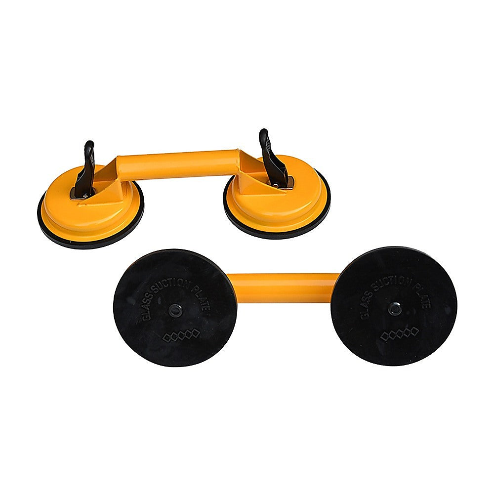 2x 100kg Aluminum Alloy Double Locking Suction Cup Glazer Glass Sucker Lifter V63-824131