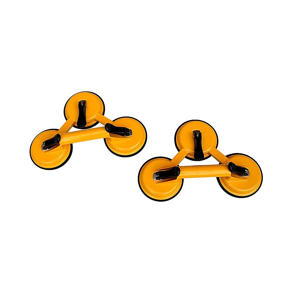 2x 150kg Load Aluminum Triple Suction Cup Pad Glazer Glass Sucker Remover Lifter V63-824141