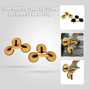 2x 150kg Load Aluminum Triple Suction Cup Pad Glazer Glass Sucker Remover Lifter V63-824141