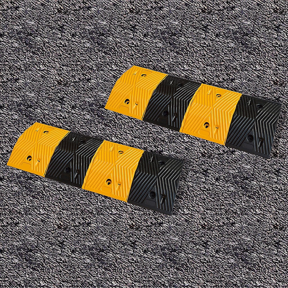 Pair of 1m Long 60T Load Rubber Speed Bump Hump Modular Speed Humps Road Hump V63-824161