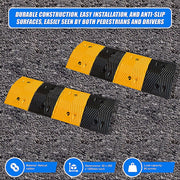 Pair of 1m Long 60T Load Rubber Speed Bump Hump Modular Speed Humps Road Hump V63-824161