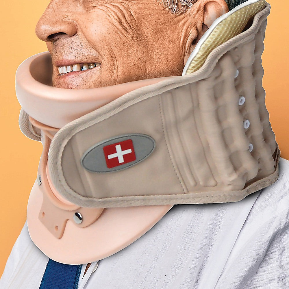 Neck Traction Air Decompression Support Brace Cervical Collar Hand Pump V63-824181